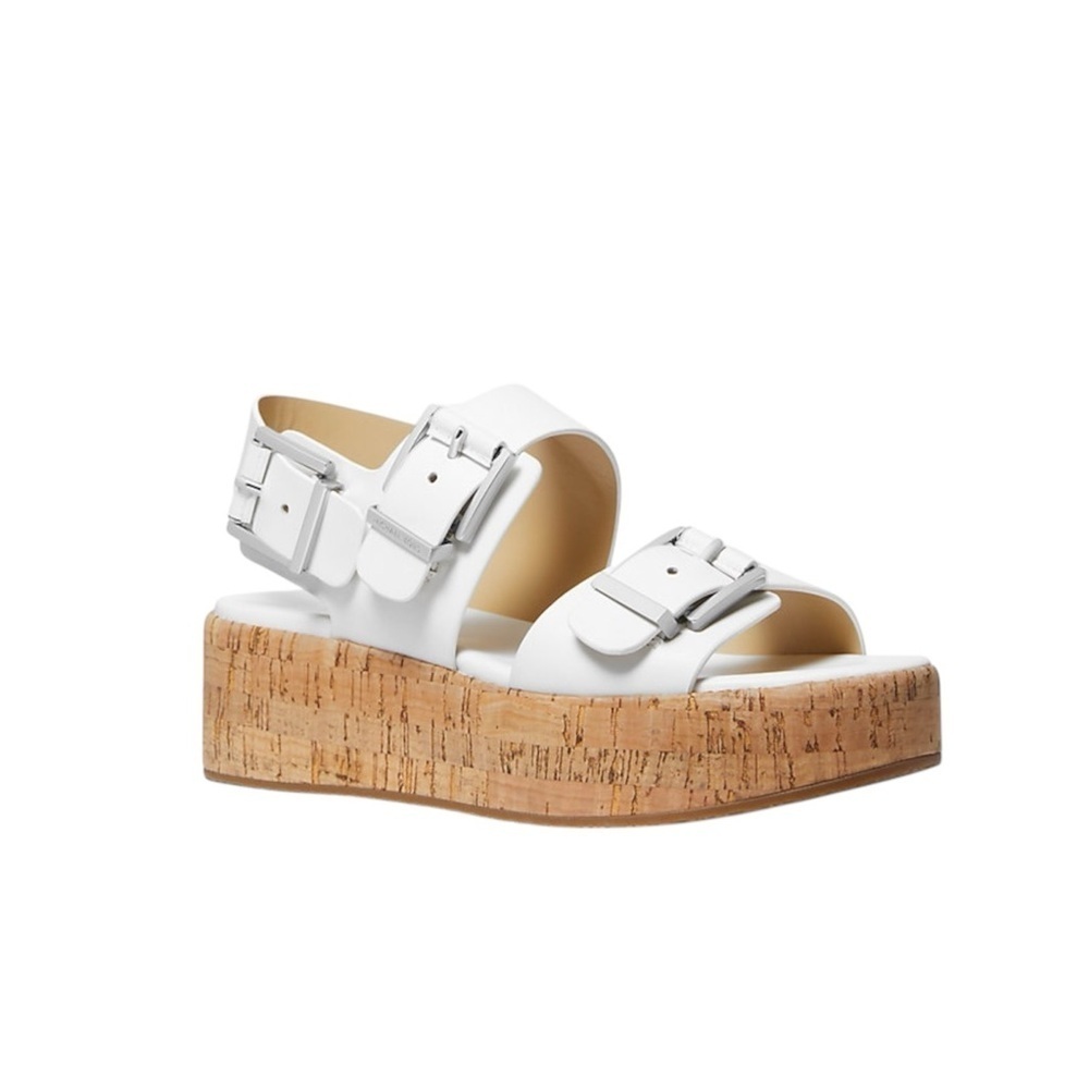 Michael Kors Colby Leather Flatform Sandal